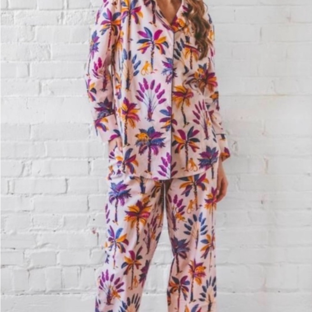 PRINT FRESH Monkey Business Pajama Set Wms Size xs ($ 148 value)